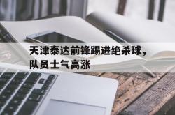 开云体育-天津泰达前锋踢进绝杀球，队员士气高涨